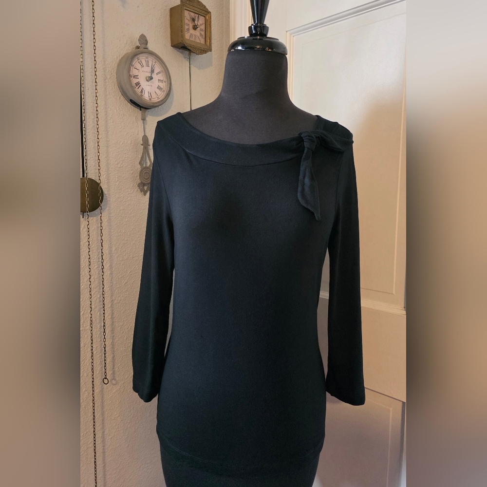 Banana Republic 3/4 Sleeve Black Top